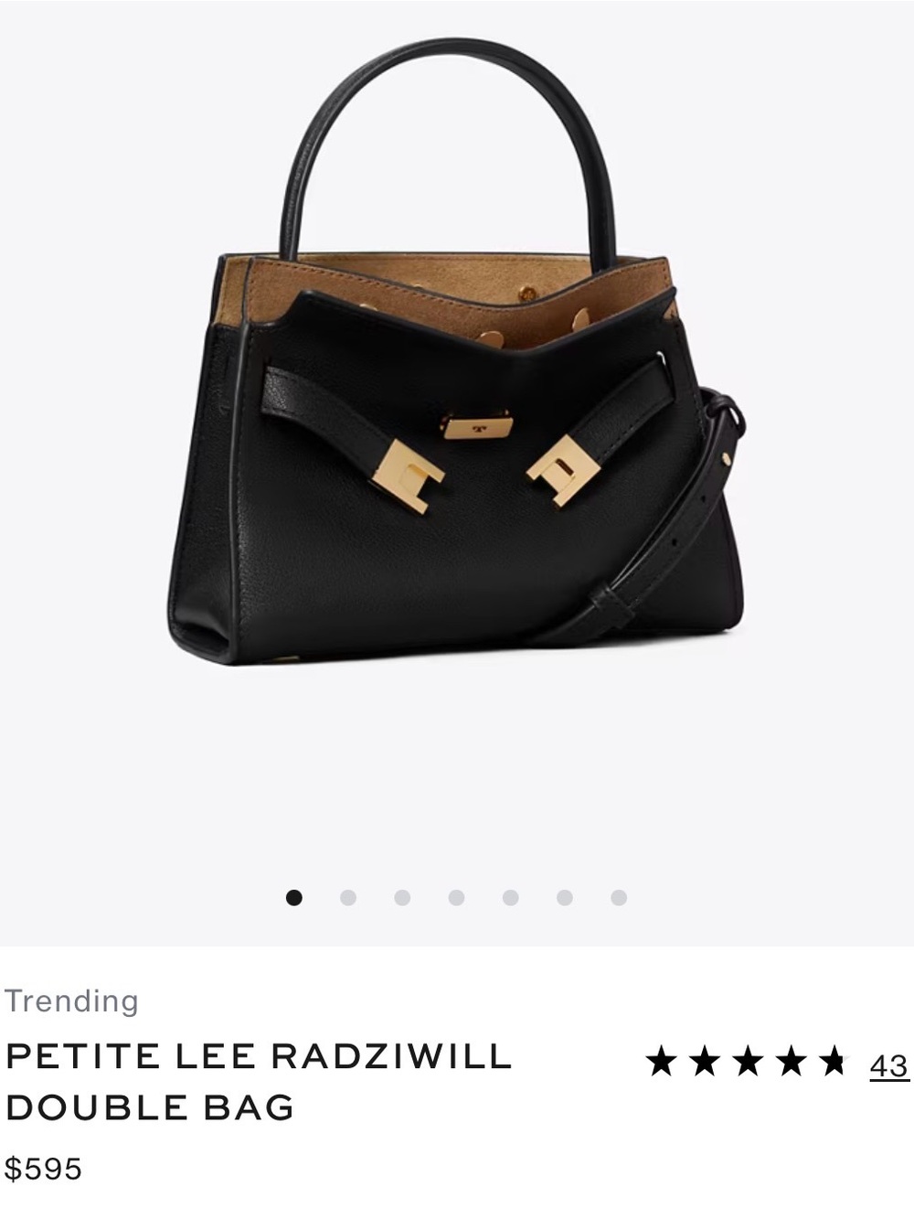 TORY BURCH PETITE LEE RADZIWILL DOUBLE BAG - Picture 8 of 9